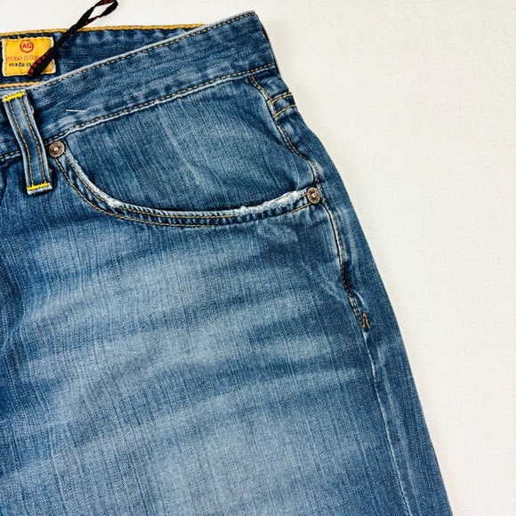 Adriano Goldschmied The Symbol Button Fly Faded Straight Leg Jeans (31/32) - Picture 4 of 16